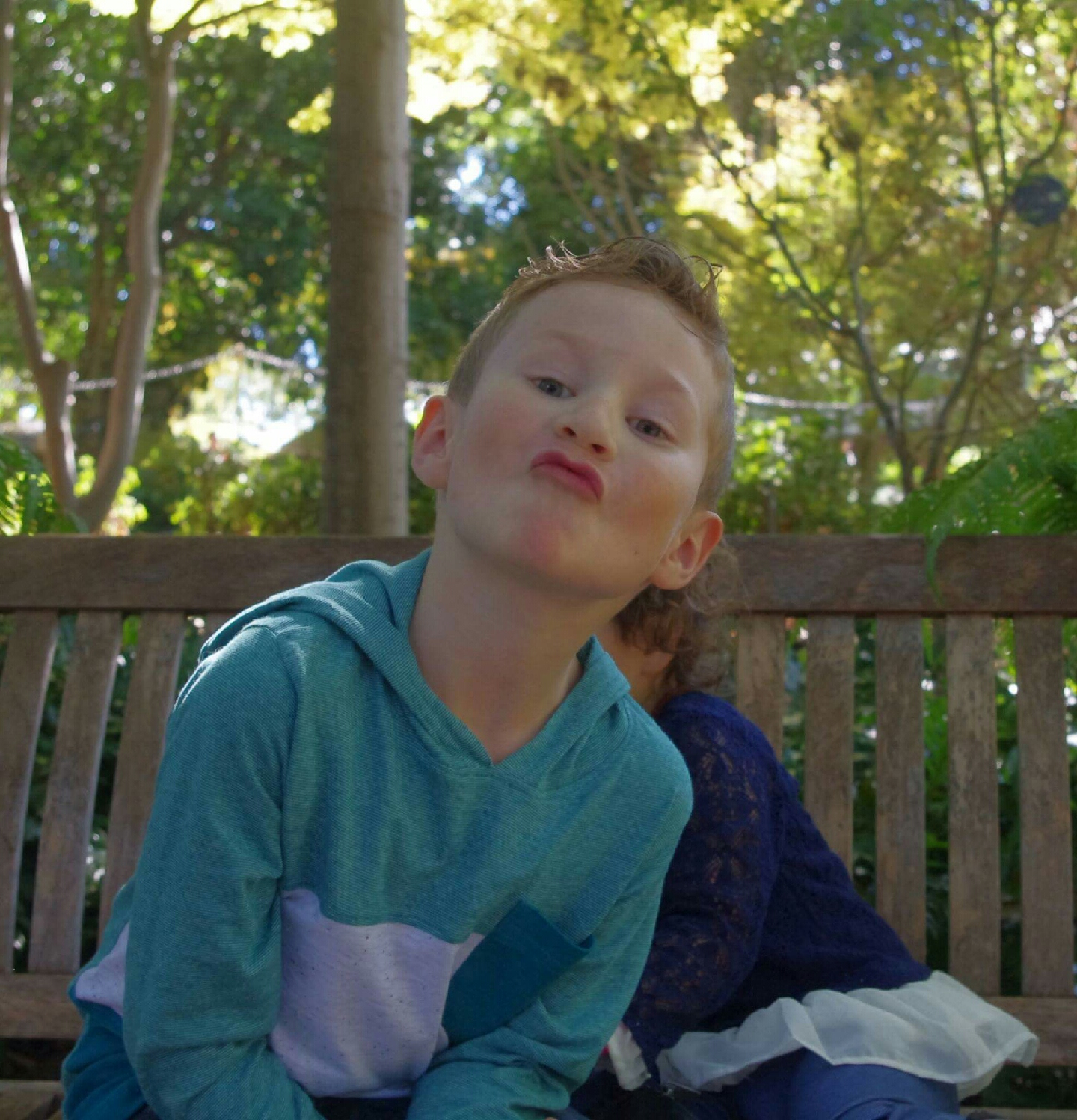 Aiden blowing a kiss